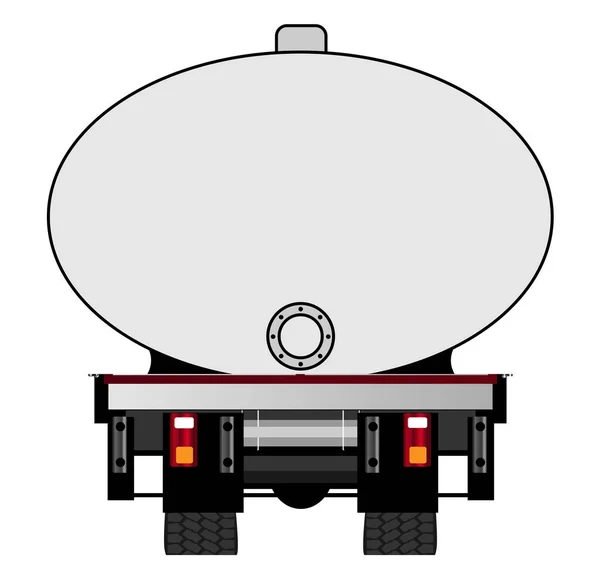 Fuel Tanker Rear End — Stock Vector