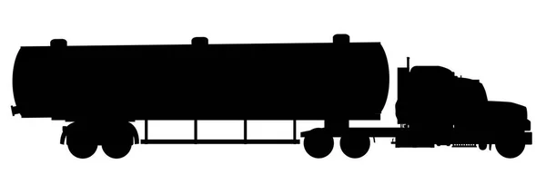 Tanker Truck silhouet — Stockvector