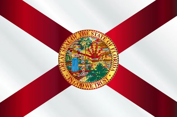 Florida State vlag Gloss — Stockvector