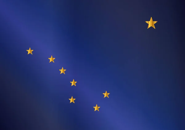 Alaska parlak bayrağı — Stok Vektör
