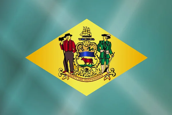 Bandera de Delaware Brillo — Vector de stock