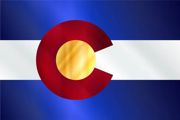 Brillo de bandera del estado de Colorado — Archivo Imágenes Vectoriales