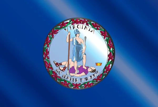 Bandeira de Virginia Gloss — Vetor de Stock