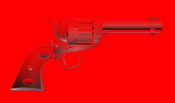Hot Faded Six Gun — Stock Vector