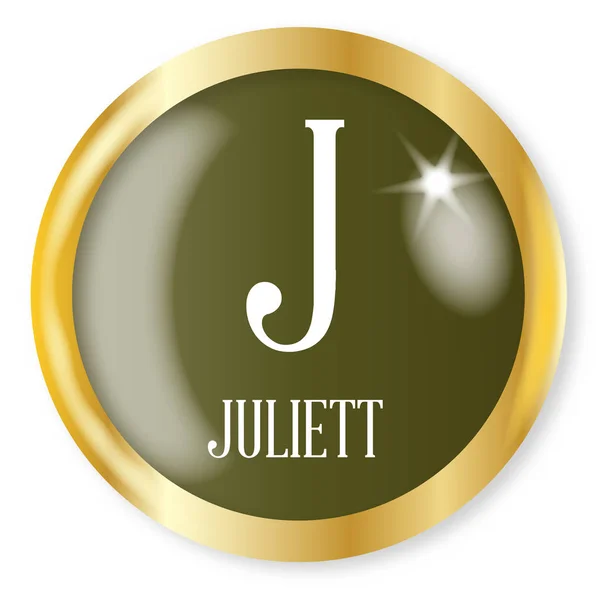 J Para Juliett — Vector de stock