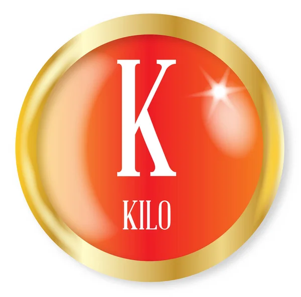 K für Kilo — Stockvektor