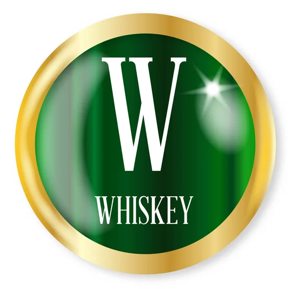 W para Whisky — Vector de stock