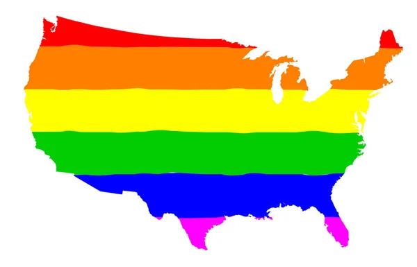 Estados Unidos Bandeira do Orgulho Gay —  Vetores de Stock