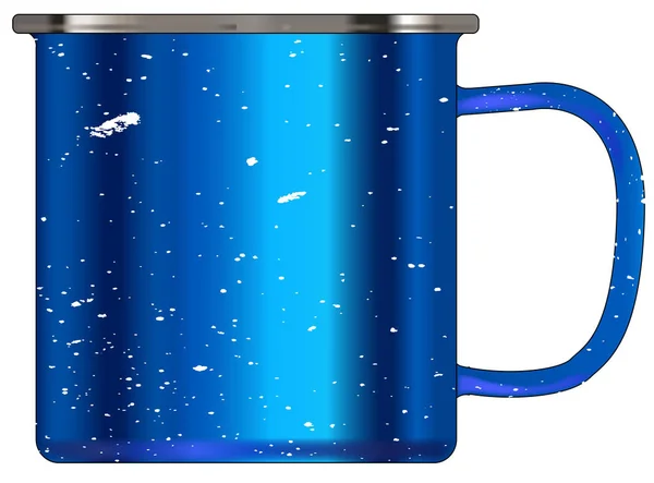 Blue Tin Cup — ストックベクタ