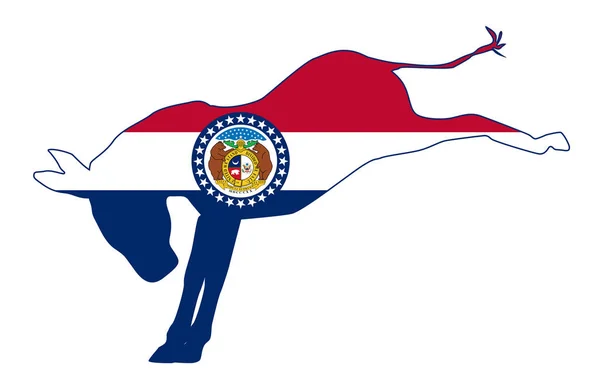 Bandeira do burro democrata do Missouri —  Vetores de Stock