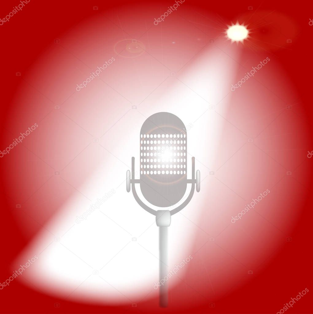 Retro Microphone Background