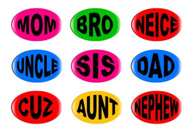 İzole aile düğmeleri