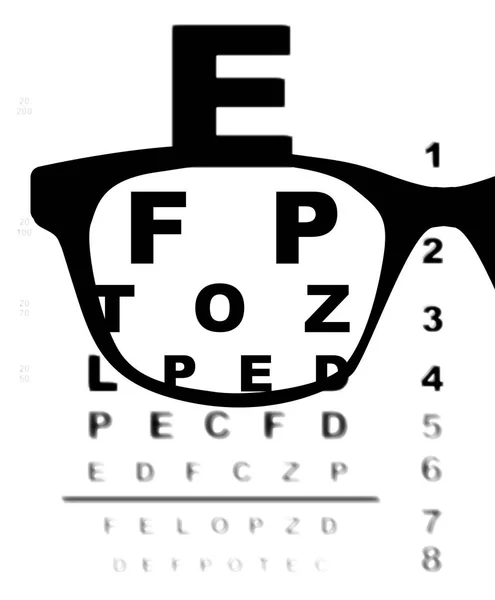 Grafico dei test oculari sfocati — Vettoriale Stock