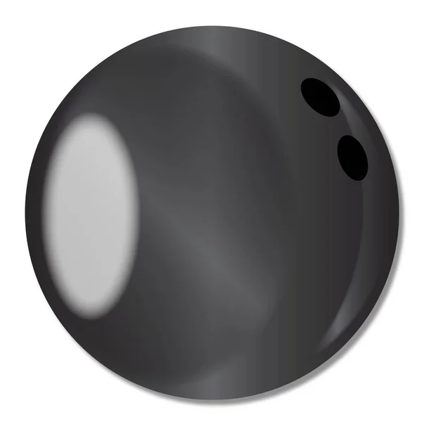 Boule de bowling noire — Image vectorielle