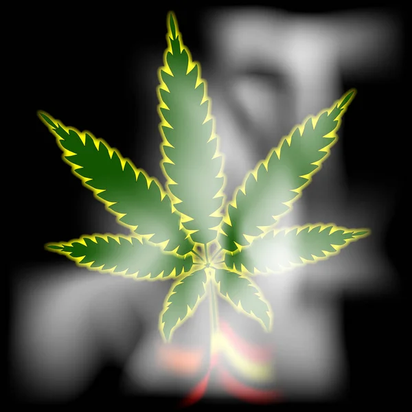 Abstracte Cannabis achtergrond — Stockvector