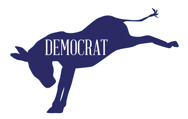 L'âne bleu démocrate — Image vectorielle