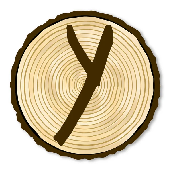 Letter Y Log einde — Stockvector