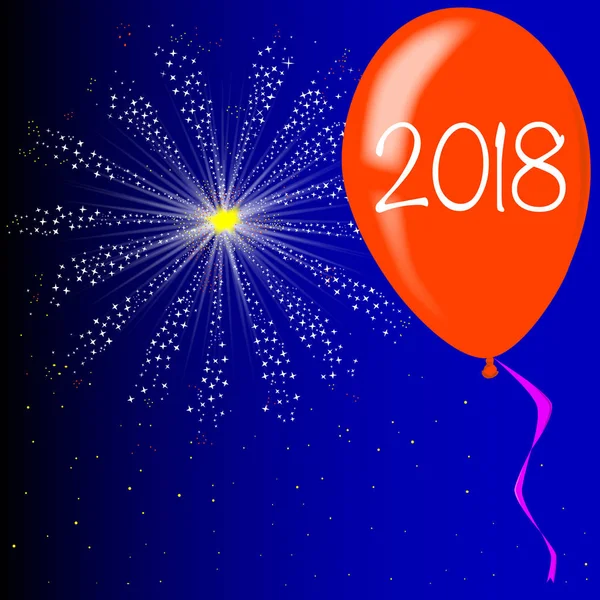 2018 년 행복 한 신년 — 스톡 벡터