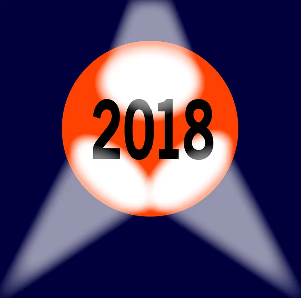 2018 nieuwe jaar vooravond Globe — Stockvector