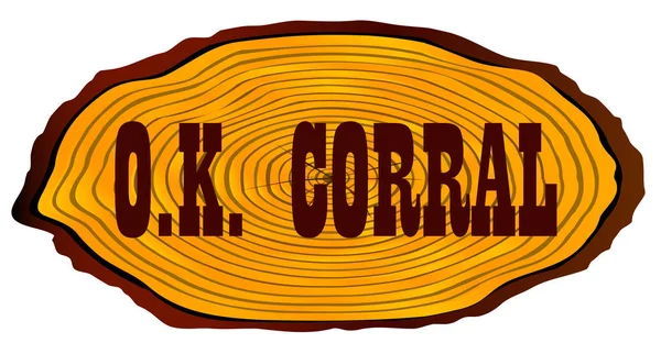 Хорошо. Знак Corral Log — стоковый вектор