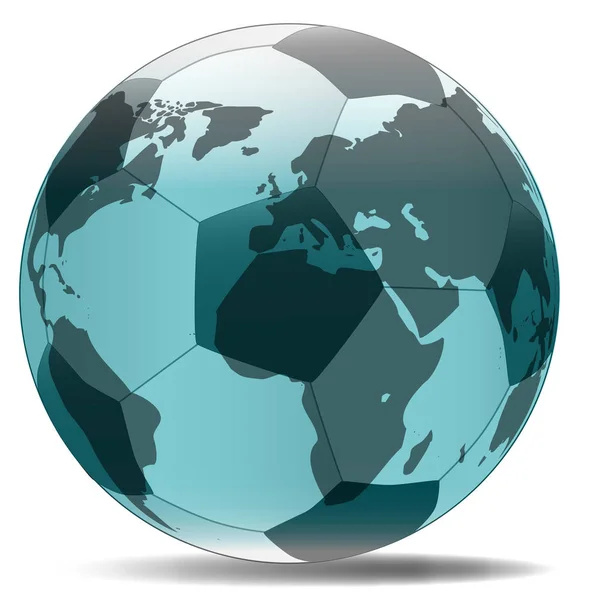 Мировой футбольный глобус — стоковый вектор