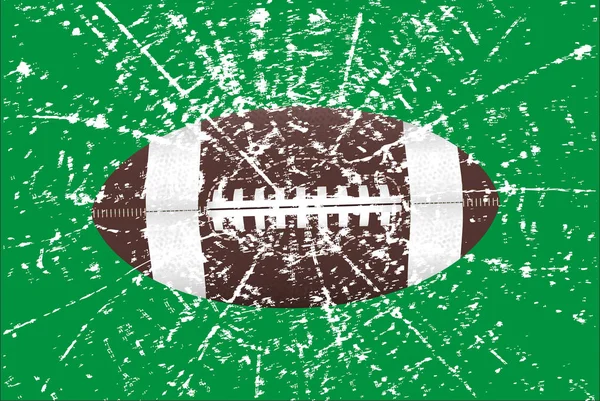 American Football Ball auf Grunge — Stockvektor