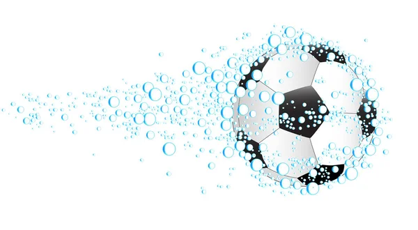Water Soccer Ball — Stock Vector