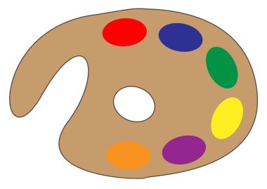 Sanatçı boya paleti