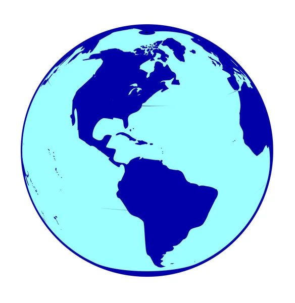 Globe des Amériques — Image vectorielle