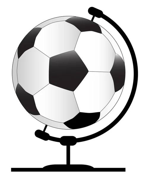 Monterade fotboll på roterande svivel — Stock vektor