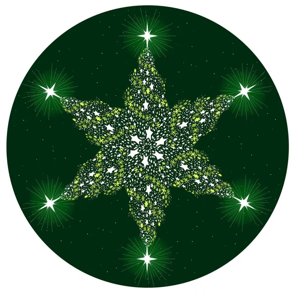 Albero di Natale Mandala — Vettoriale Stock