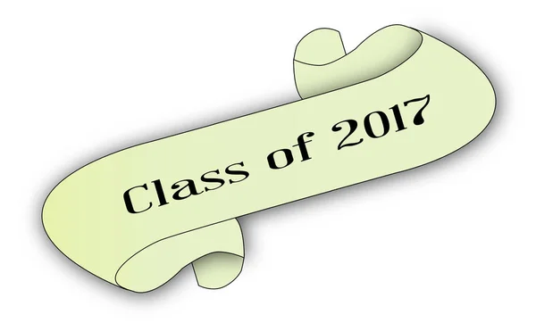 Class of 2017 Scroll — Stock Vector