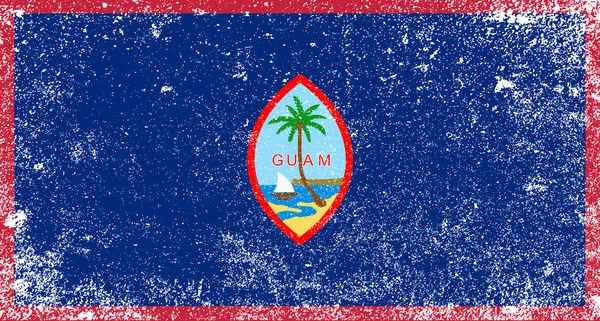Bandiera Grunge di Guam — Vettoriale Stock