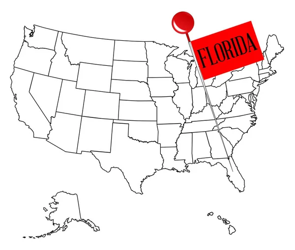 Pokrętło Pin Florida — Wektor stockowy