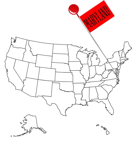 Broche de bouton Maryland — Image vectorielle