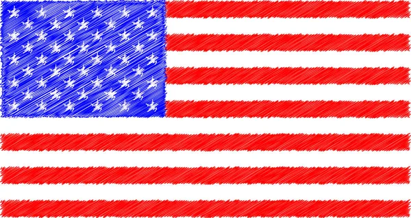 Grunge Amerikaanse vlag — Stockvector