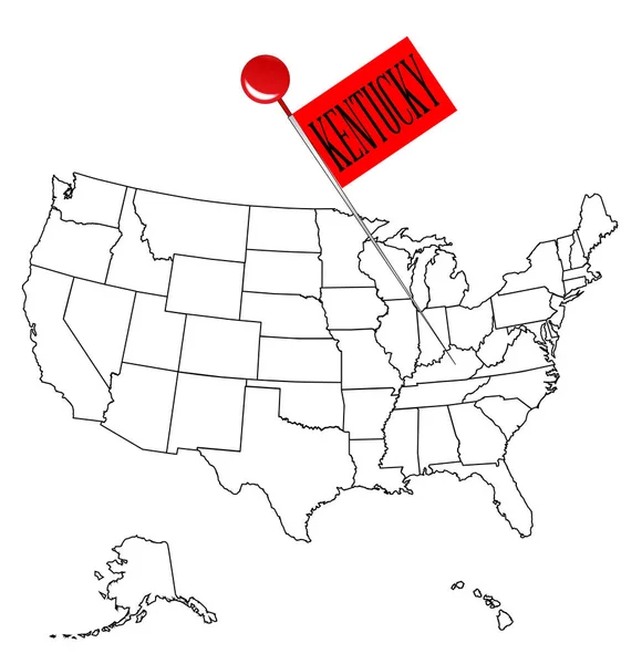 Broche de bouton Kentucky — Image vectorielle