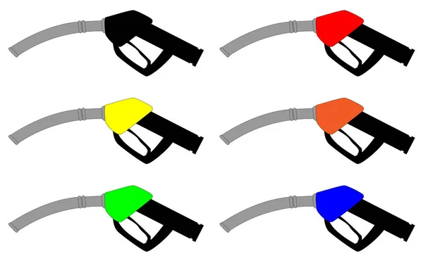 Icônes de pompe à essence — Image vectorielle