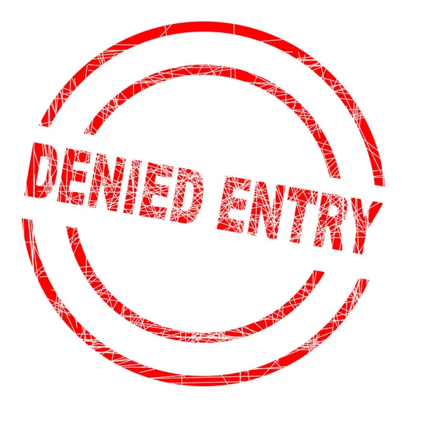 Denied Entry Ink Stamp — Stock Vector