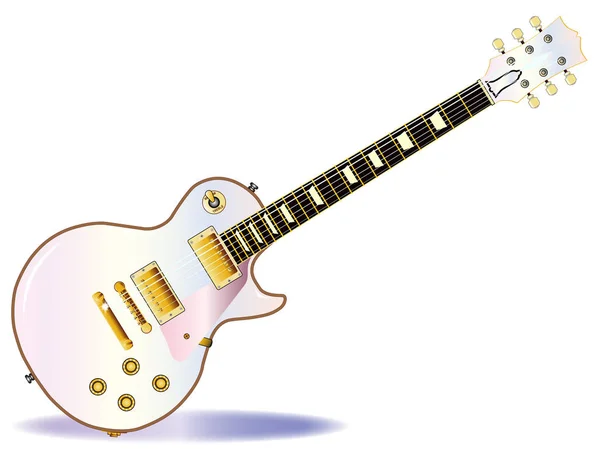 Guitarra eléctrica rosa — Vector de stock