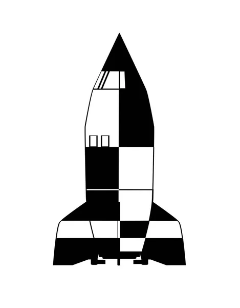 V2 Caricatura alemana de cohetes de la Segunda Guerra Mundial — Vector de stock