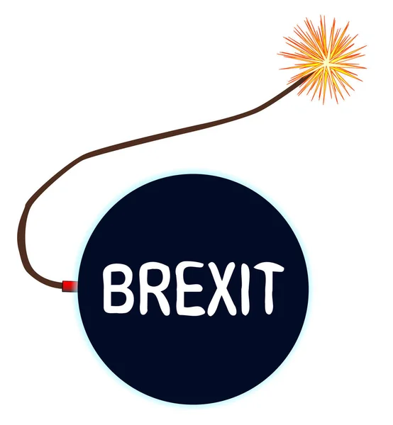 Brexit Bombe noire — Image vectorielle