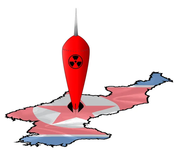 Fusée nord-coréenne — Image vectorielle