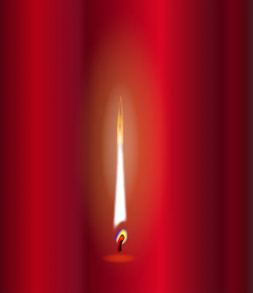 Рождественское пламя свечи — стоковый вектор