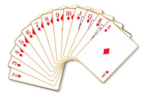 Diamanty vyhovovat hrací karty — Stockový vektor