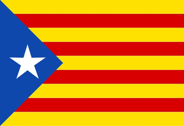 La bandera catalana — Archivo Imágenes Vectoriales