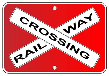 Kırmızı demiryolu geçiş işareti