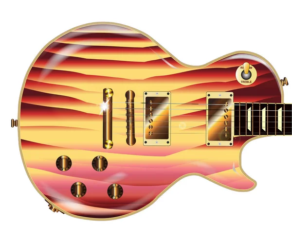 爵士乐的抽象色电吉他 — 图库矢量图片