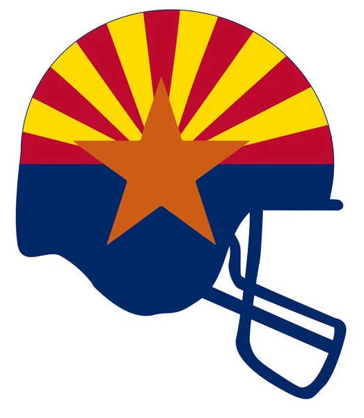 Arizona Estado Bandeira Futebol Capacete —  Vetores de Stock