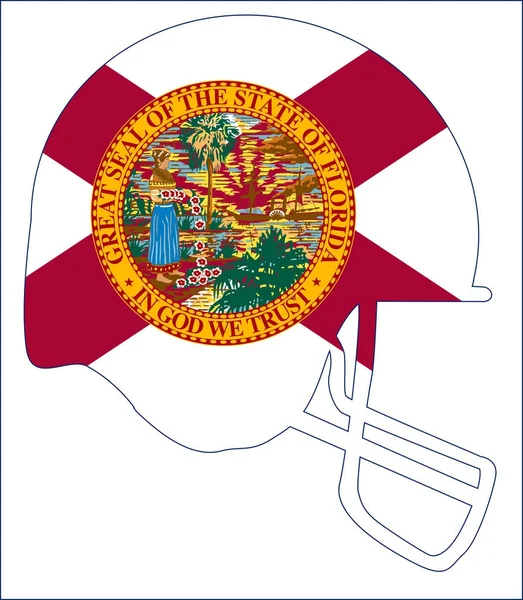 Florida State Flag Football Helmet — Stock Vector